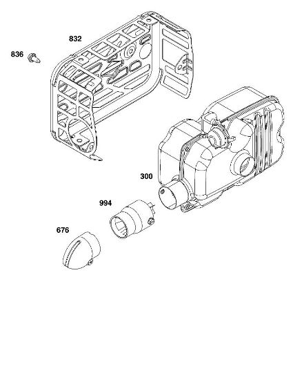 B&S - serijska številka  od 12  125P02-0087-F1 I - SKLOP IZPUÅ NIH PLINOV della Marca Stihl
